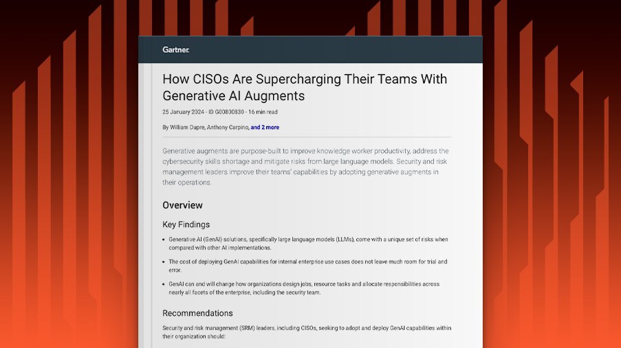 생성형 AI 증강에 대한 Gartner 보고서를 읽어보세요.