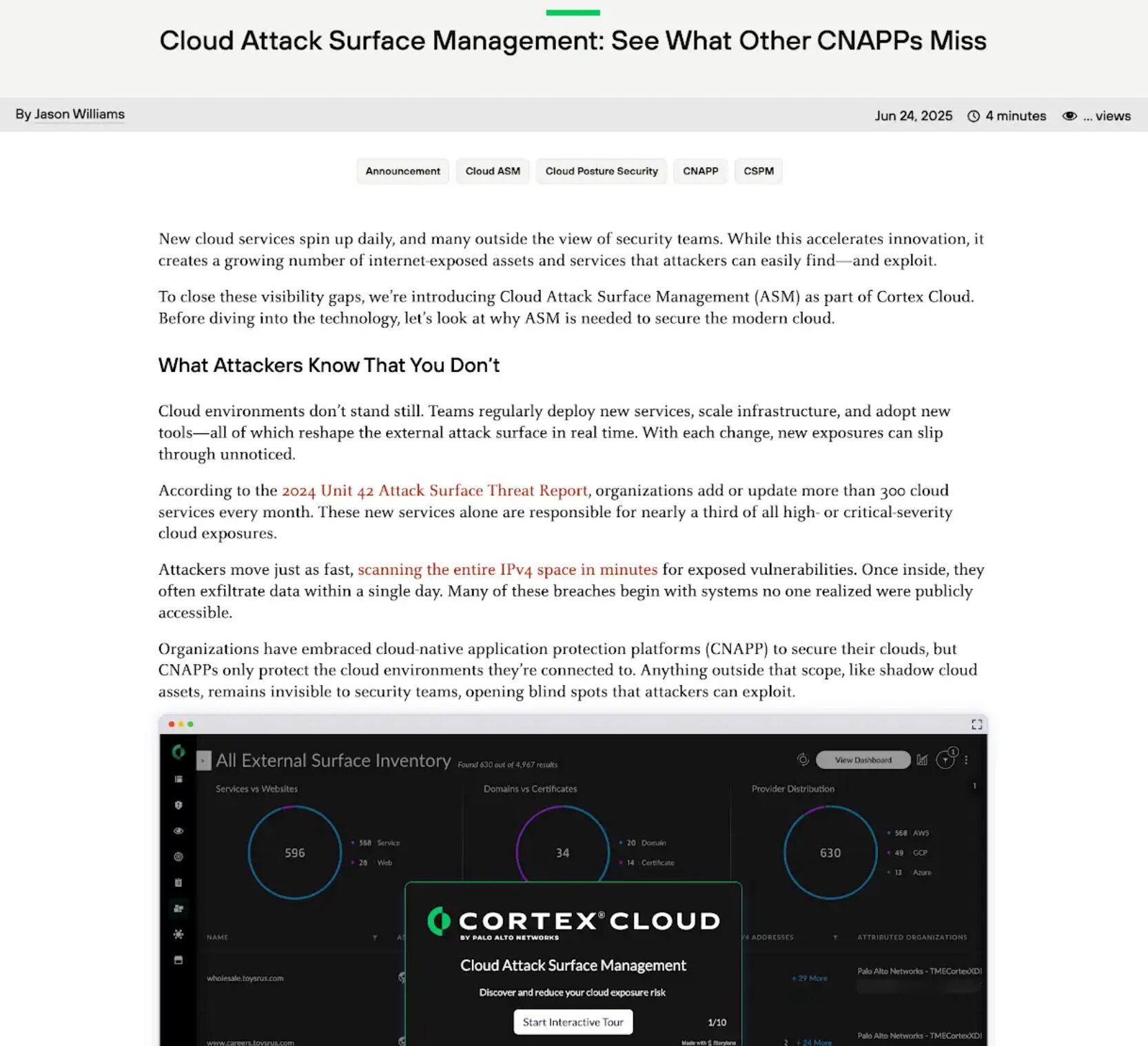 Cortex Cloud 공격 표면 관리 소개