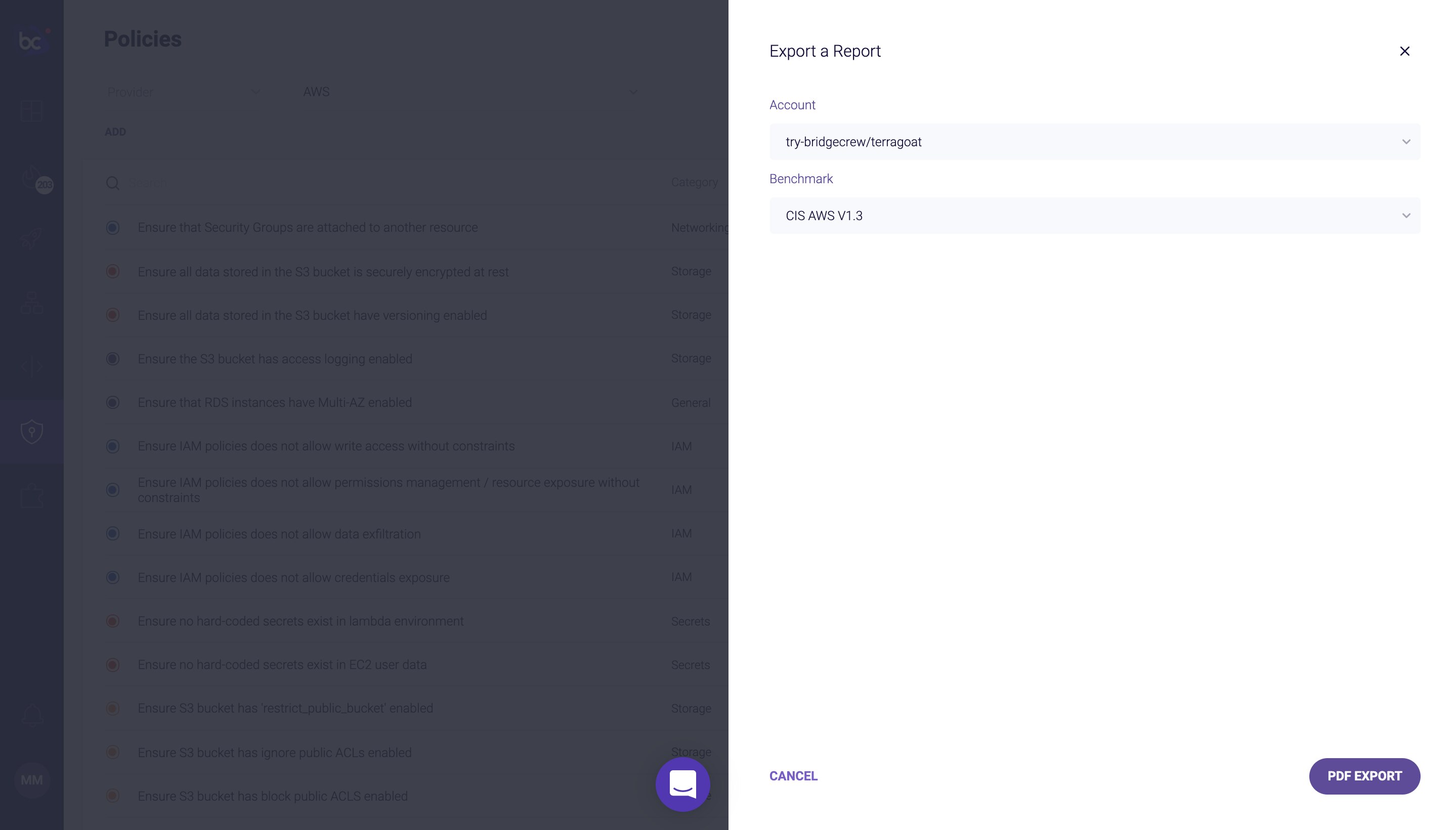 규정 준수 벤치마크