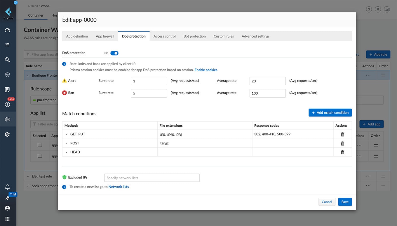 애플리케이션 DoS 보호 이미지