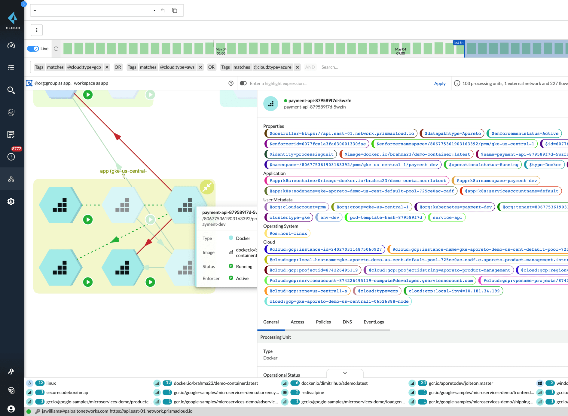 워크로드 ID 스크린샷